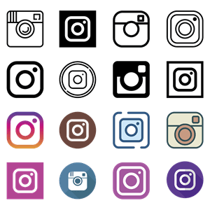60 Instagram Icons Logo PNG Vector