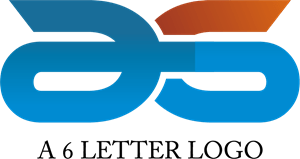 A6 Letter Design Logo PNG Vector