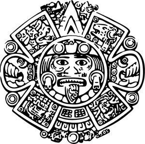 Calendario Azteca (cara) Logo PNG Vector