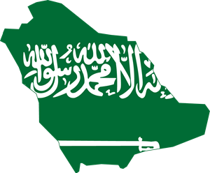 Flag map of Saudi Arabia Logo PNG Vector