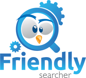 Funny bird Magnifyingglass Logo PNG Vector