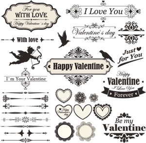 happy valentine day vintage Logo PNG Vector