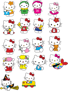 Hello Kitty Logo PNG Vector