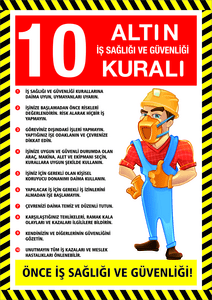 İŞ SAĞLIĞI VE GÜVENLİĞİ 10 ALTIN KURAL Logo PNG Vector