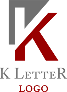 K Cut Letter Logo PNG Vector