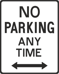 NO PARKING ANY TIME SIGN 3 Logo PNG Vector