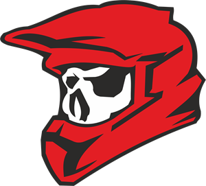 Skull Motocross Logo PNG Vector