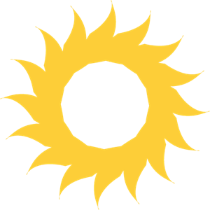 SUN SHAPE FOR DESIGN Logo PNG Vector