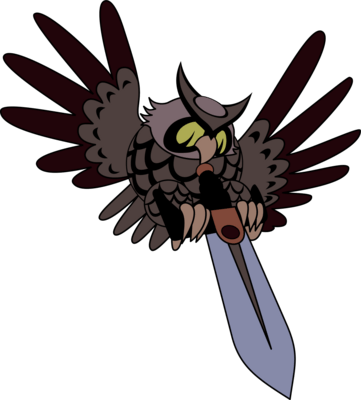 Sword owl Logo PNG Vector