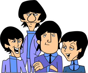 The Beatles cartoon Logo PNG Vector